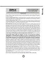 Preview for 26 page of ACT ZEPHYR Anzio Island ZAZ-E42CS Use, Care And Installation Manual