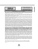 Preview for 53 page of ACT ZEPHYR Anzio Island ZAZ-E42CS Use, Care And Installation Manual