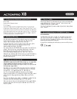 Preview for 8 page of ActionPro X8 User Manual