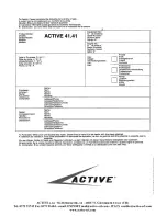 Preview for 48 page of Active 41.41 Owner'S Manual