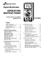 Actron Digital Multimeter CP7676 Operating Instructions Manual preview