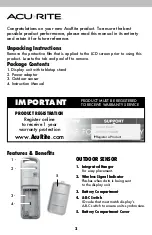 Preview for 2 page of ACU-RITE 02048HD Instruction Manual