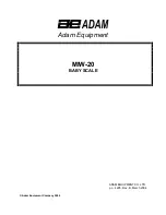 Adam Equipment MIW-20 User Manual preview