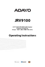 Preview for 1 page of Adayo JRV9100 Operating Instructions Manual