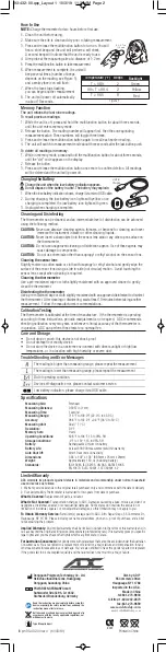 Preview for 2 page of ADC Adtemp Mini 432 Instructions For Use