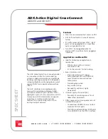 Preview for 1 page of ADC ADX Active Digital Cross-Connect ADX200 Specification Sheet