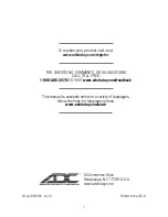 Preview for 7 page of ADC DIAGNOSTIX 922 series Use, Care & Maintenance