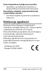 Preview for 130 page of ADE CK 1703 Operating Instructions Manual