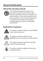 Preview for 16 page of ADE CK 1803 Operating Instructions Manual