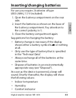 Preview for 33 page of ADE WS 1815 Operating Instructions Manual