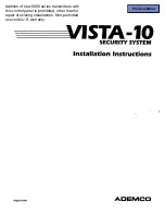 ADEMCO Vista-10 Installation Instructions Manual preview