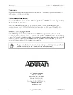 Preview for 2 page of ADTRAN 1200884G1 Hardware Installation Manual