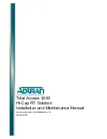 ADTRAN Total Access 3000 Installation And Maintenance Manual preview