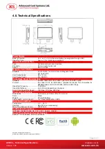 Preview for 6 page of Advanced Card ACR35 Technical Specifications