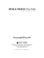 Preview for 8 page of Advanced PureAir Desk & Travel Pro 1500 Owner'S Manual