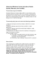 Preview for 5 page of Advanced Wireless Communications AWR-D7000 User Manual