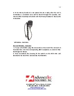 Preview for 12 page of AdvanceTec Hands free User Manual