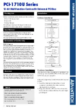 Advantech PCI-1710U Startup Manual preview