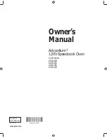 Preview for 1 page of Advantium ZSC1000 Owner'S Manual