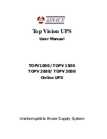 Preview for 1 page of Advice TOPV 1500 User Manual