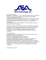 Preview for 2 page of AEA Technology, Inc. E20/20 Operating Manual