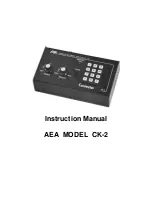 Preview for 1 page of AEA CK-2 Instruction Manual