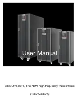 Preview for 1 page of AEC IST7 20kVA User Manual