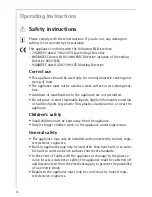 Preview for 4 page of AEG Electrolux 61371 M and Installation And Operating Instructions Manual