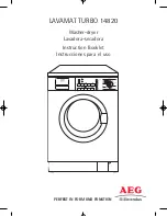 AEG Electrolux LAVAMAT TURBO 14820 Instruction Booklet preview