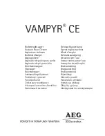 AEG Electrolux VAMPYR CE Operating Instructions Manual preview