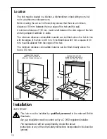 Preview for 12 page of AEG 95600 G Operating And Installation Manual