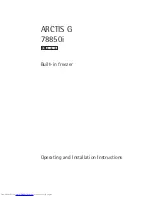 Preview for 1 page of AEG ARCTIS G 78850i Operating And Installation Instructions