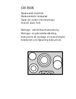 AEG C81700K Installation And Operating Instructions Manual preview