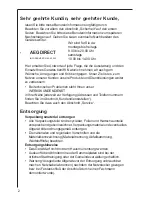 Preview for 2 page of AEG DI 8820 Operating And Installation Instructions