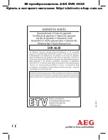 Preview for 62 page of AEG DVK 4628 Instruction Manual