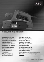 AEG H 500 Instructions For Use Manual preview