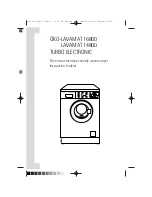 Preview for 1 page of AEG OKO-LAVAMAT 14800 TURBO ELECTRONIC Instruction Booklet