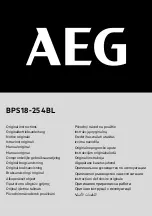 AEG POWERTOOLS BPS18-254BL Original Instructions Manual preview