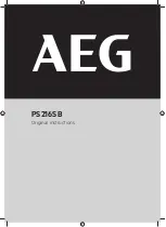 AEG PS216SB Original Instructions Manual preview