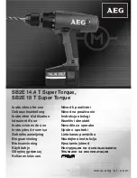 AEG SB2E 14.4 T Super Torque Instructions For Use Manual preview