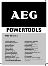 AEG Turbo MBS 30 Original Instructions Manual preview