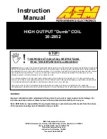 Preview for 1 page of AEM Performance Electronics 30-2852 Instruction Manual