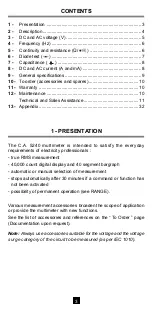 Preview for 3 page of AEMC C.A 5240 User Manual