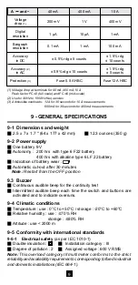 Preview for 9 page of AEMC C.A 5240 User Manual