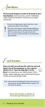 Preview for 6 page of AeroGarden Salad Series Tending & Harvesting Manual