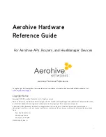 Preview for 2 page of Aerohive Networks Aerohive APs Hardware Reference Manual