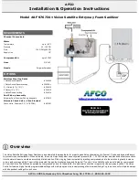 Preview for 1 page of AFCO AF 976734 Installation & Operation Instructions