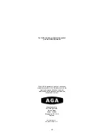 Preview for 20 page of AGA EC-LMV Owner'S Manual