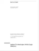 Agilent Technologies 1664A Service Manual preview