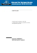 Agilent Technologies Agilent 3499A User Manual preview